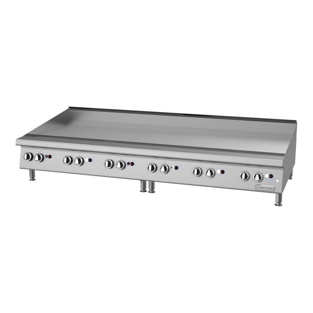 Garland 72" Natural Gas Countertop Griddle w/ Thermostatic Controls - 168000 BTU