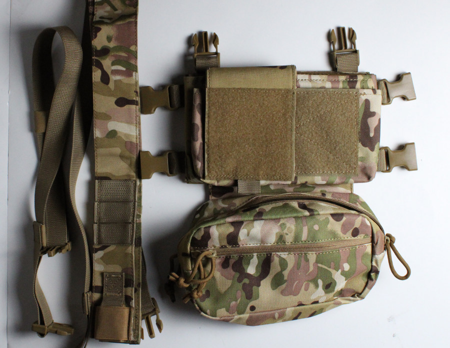 Tactical Chest Rig w/ H Harness, Wing Pouches, Inserts – Full Setup