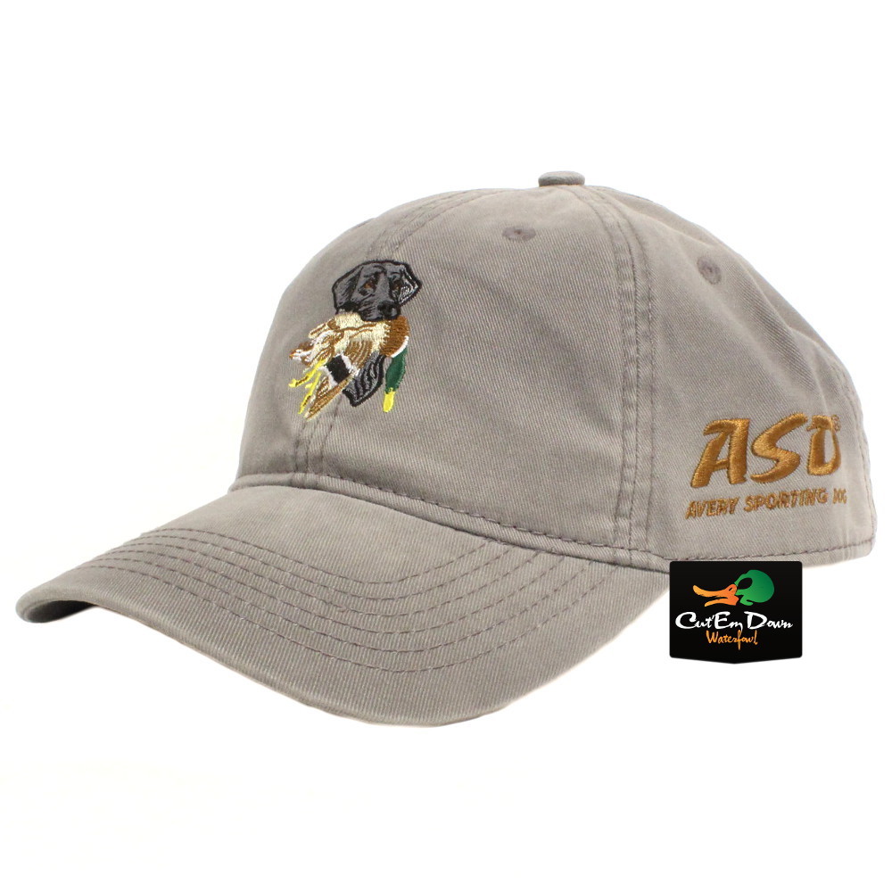 AVERY SPORTING DOG GREENHEAD GEAR GHG LAB LOGO BALL CAP HAT GRAY NEW