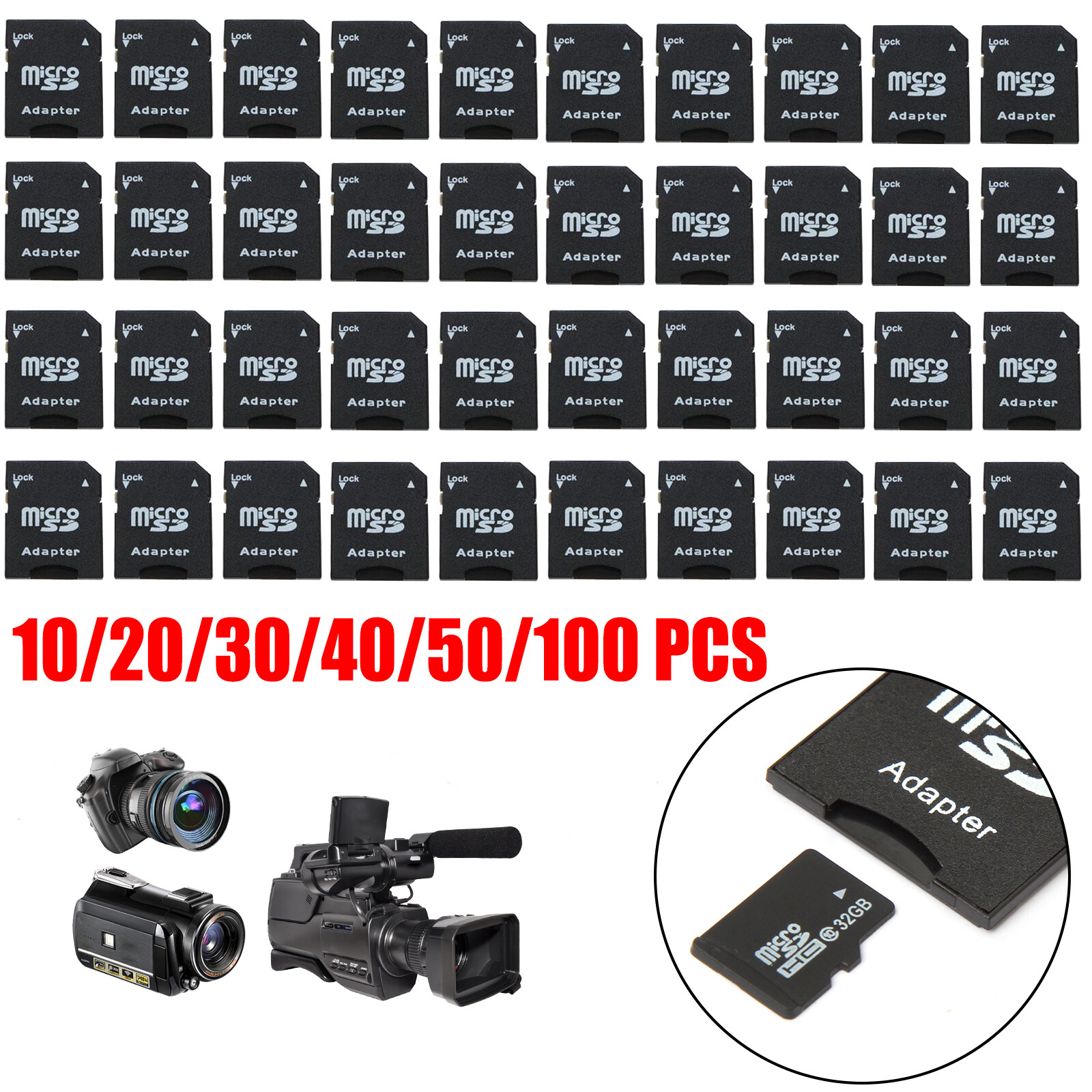 Micro SD TransFlash TF Memory Card Adapter Convert To Standard SDHC Card Lot