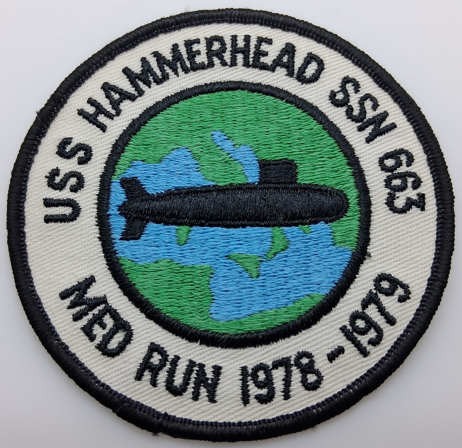 USS Hammerhead SSN-663 Med Run 1978-1979 Patch