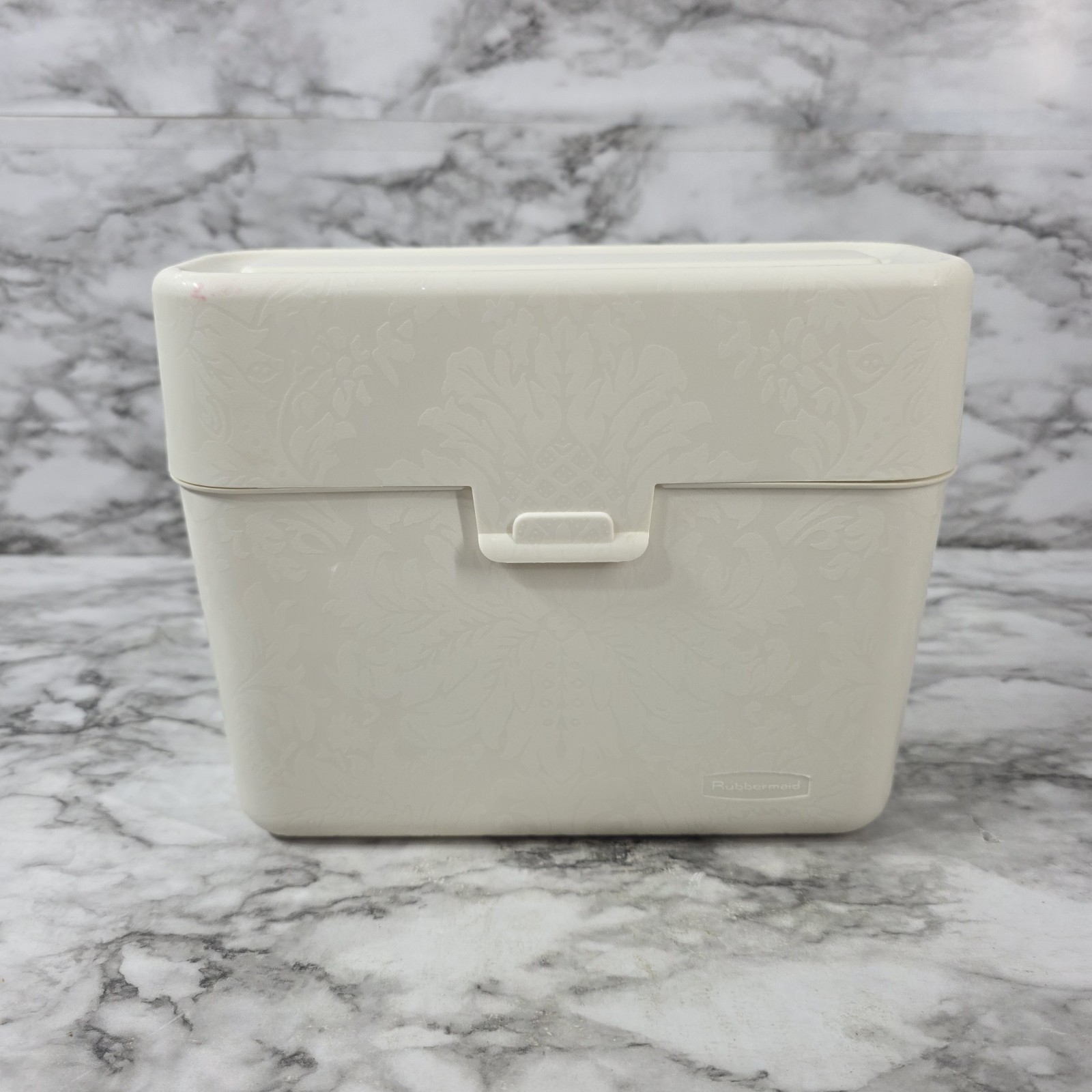 Vintage Rubbermaid Office Products 1994 Container Ivory White Made In USA