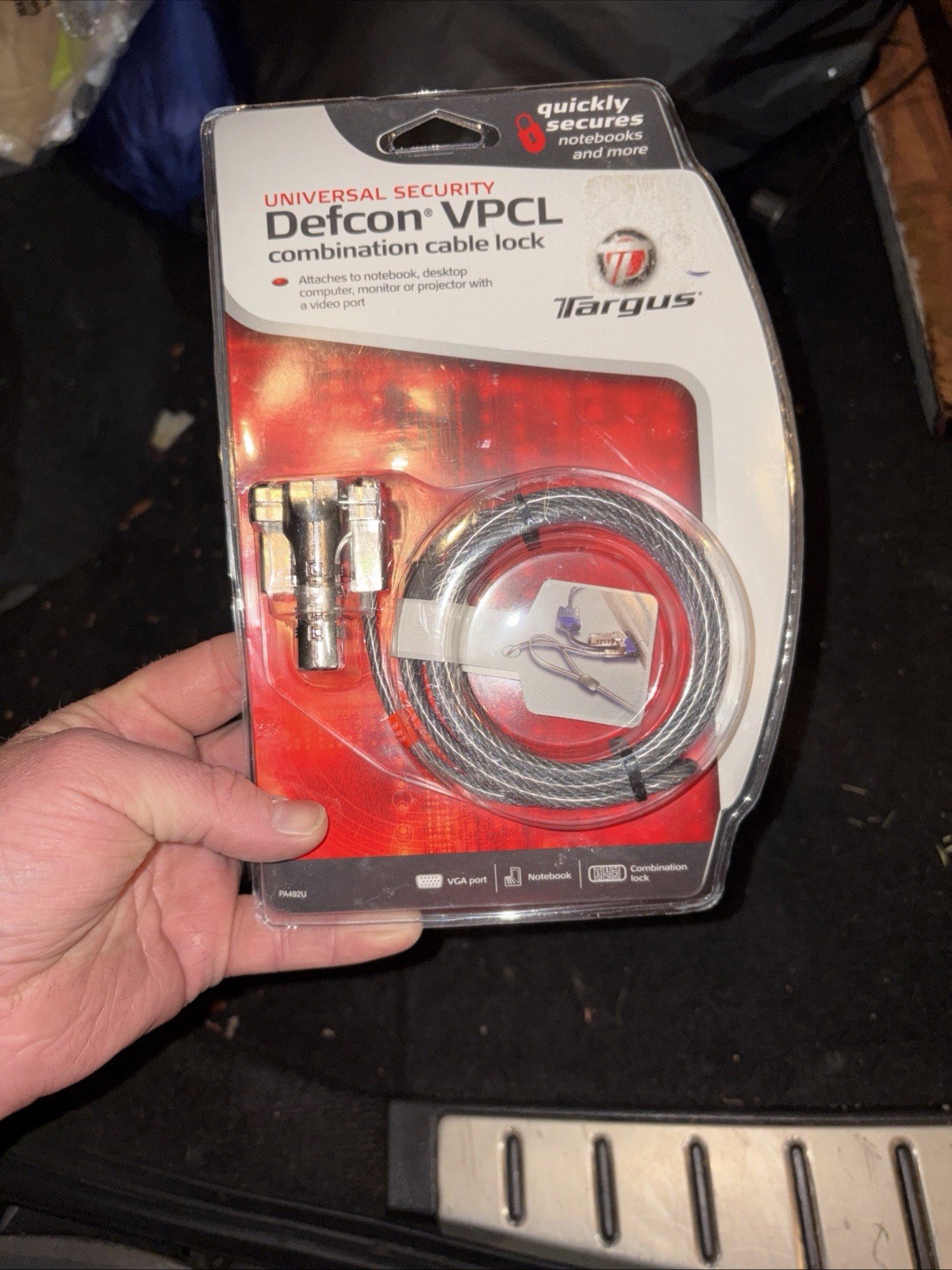 Targus Universal Security Defcon VPCL Combination Cable Lock - New
