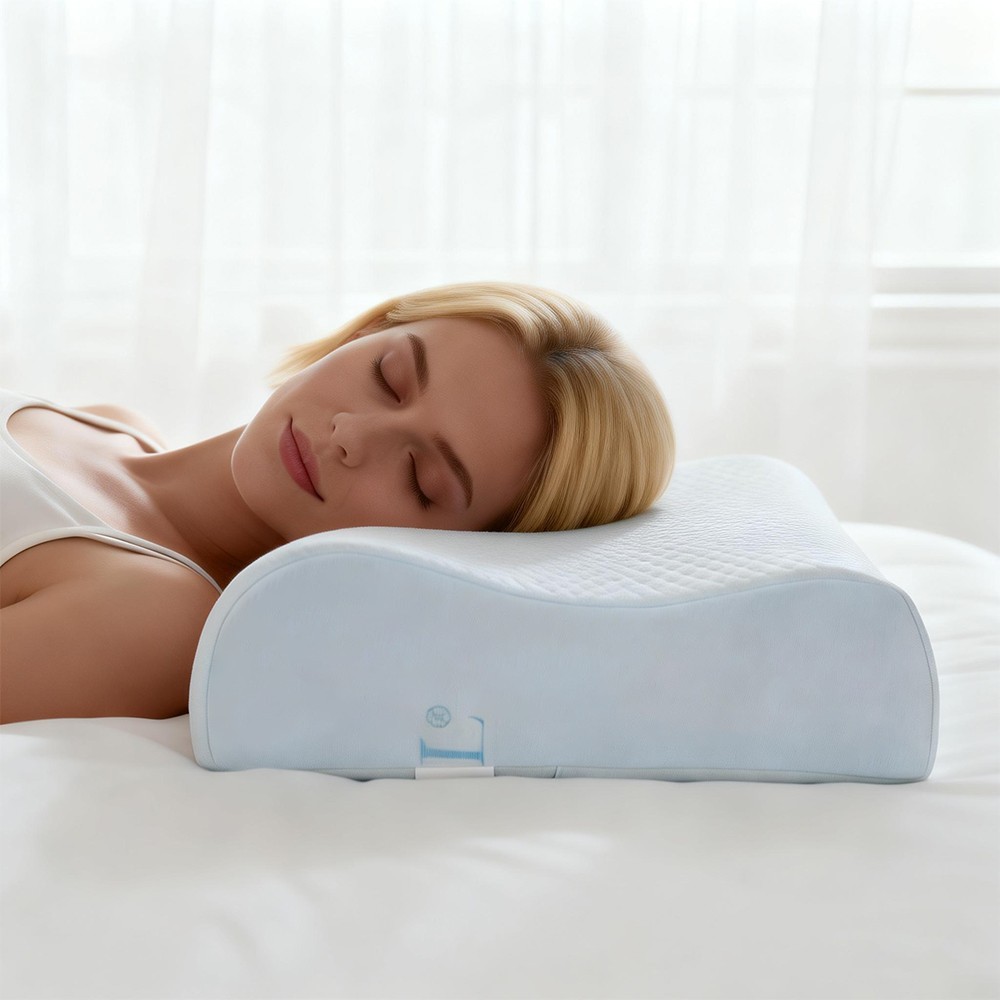 Orthopedic Contour Memory Foam Pillow Cervical Neck Support Firm Bed Pillow