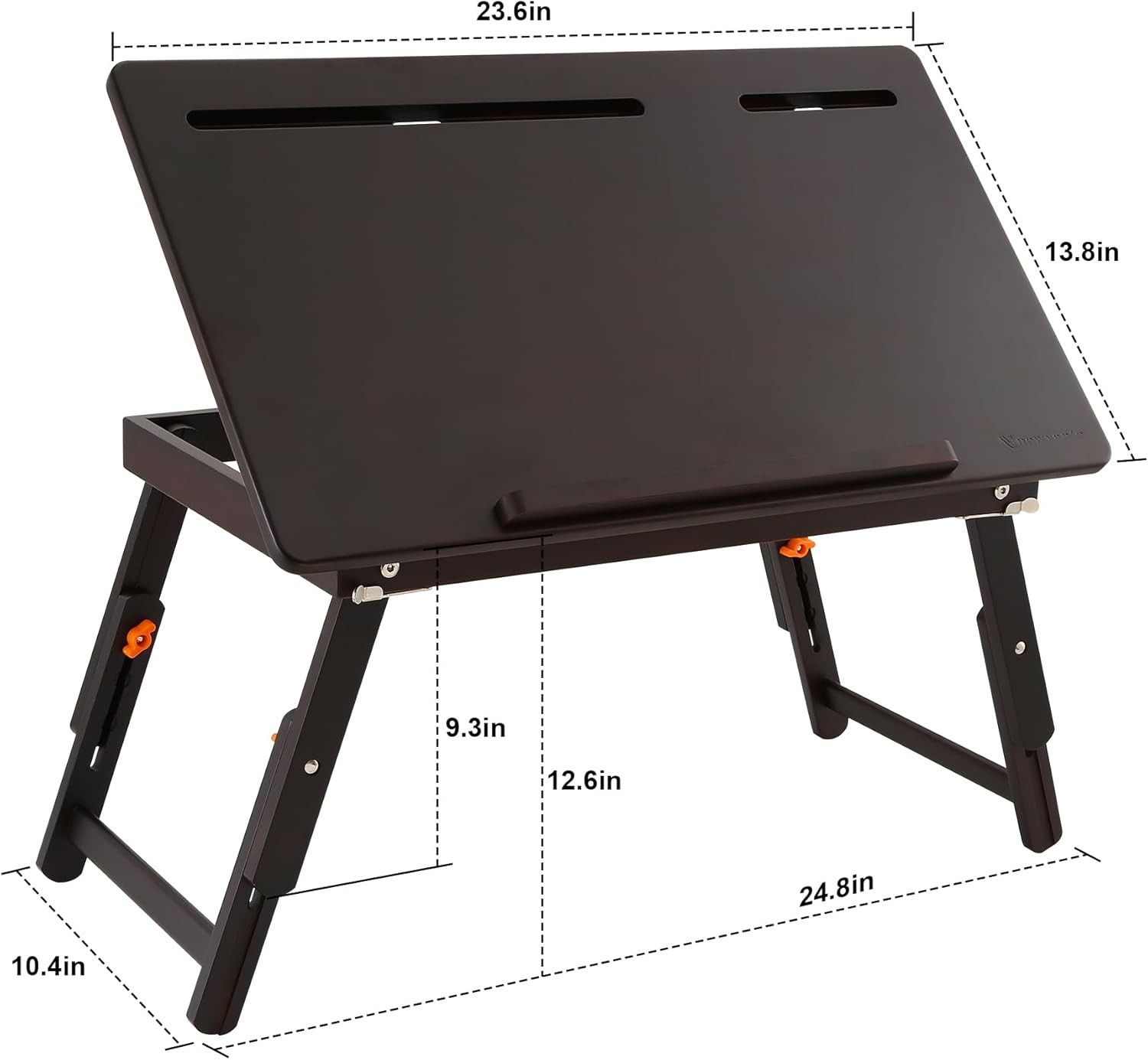Drawing Table Foldable Drafting Desk W/ Adjustable Height & Angle Bamboo Drawing