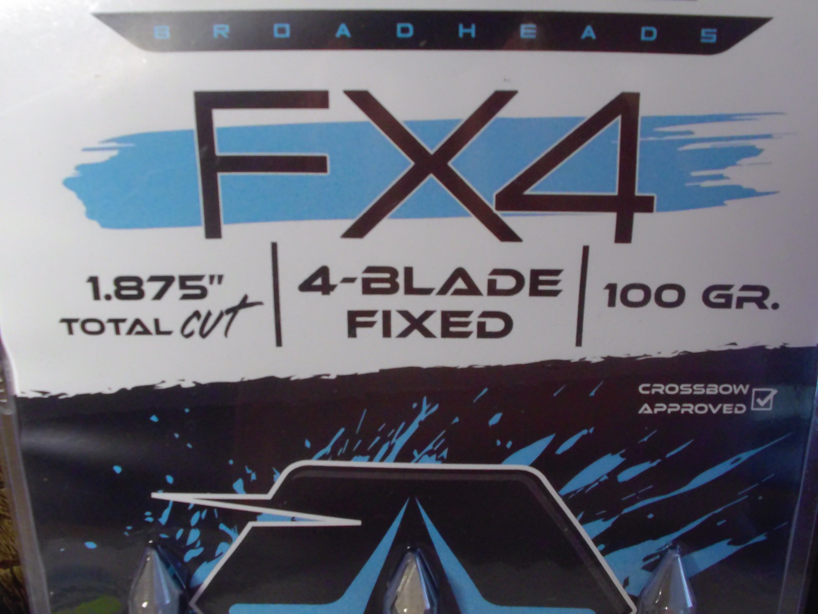 REK FX4 4 Blade Fixed Broadhead 100 Grain 3 Pack CROSSBOW APPROVED