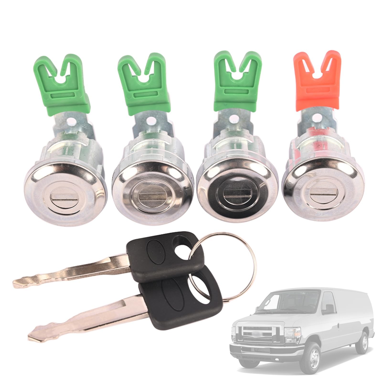 Getfarway Door Locks Cylinder Lock Set Compatible with Ford Full color