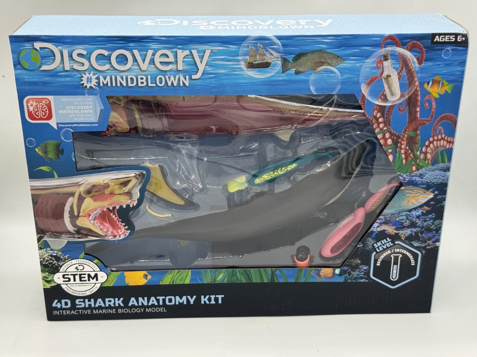 New Discovery Mindblown 4D Vision Shark Anatomy Kit Ages 6+ NIB Marine Biology