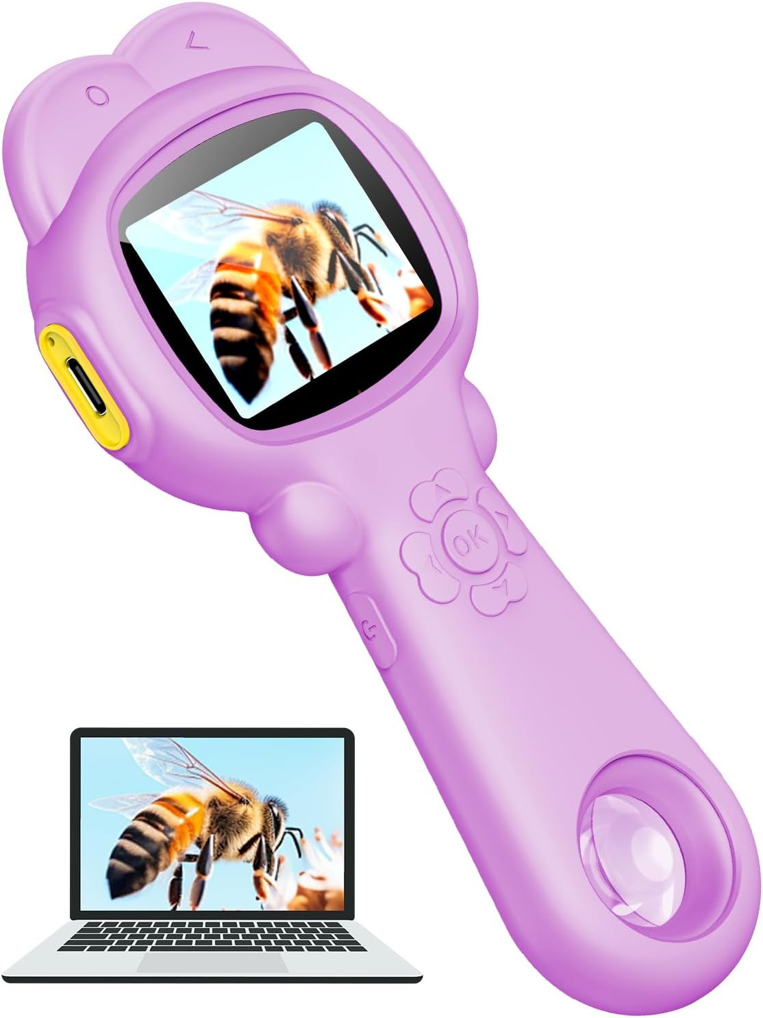 Microscope for Kids, Mini Portable Handheld Microscope with 500X Magnification,
