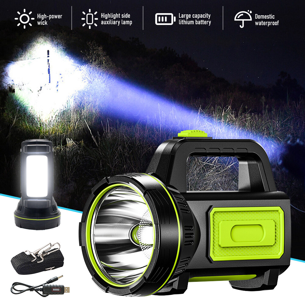 200000 Lumen Super Bright LED Tactical Flashlight Rechargeable LED Work Lights