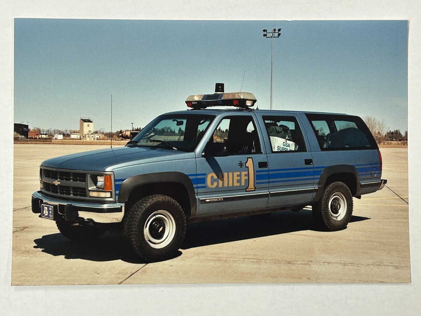 USAF North Dakota ANG Chevrolet Suburban Fire Apparatus Print A64