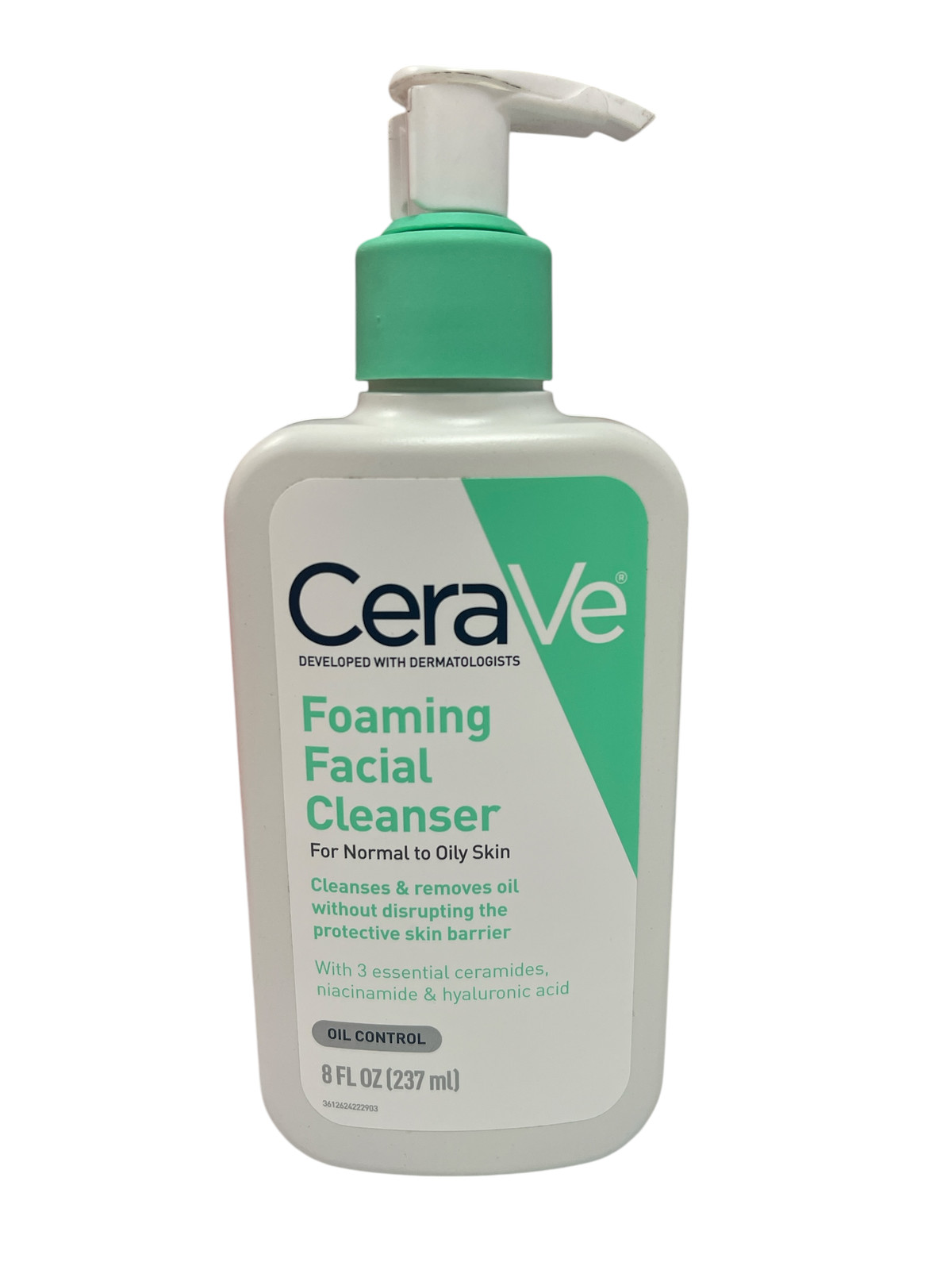 CeraVe Daily Face Wash, Foaming Cleanser for Normal to Oily Skin , 8 fl oz