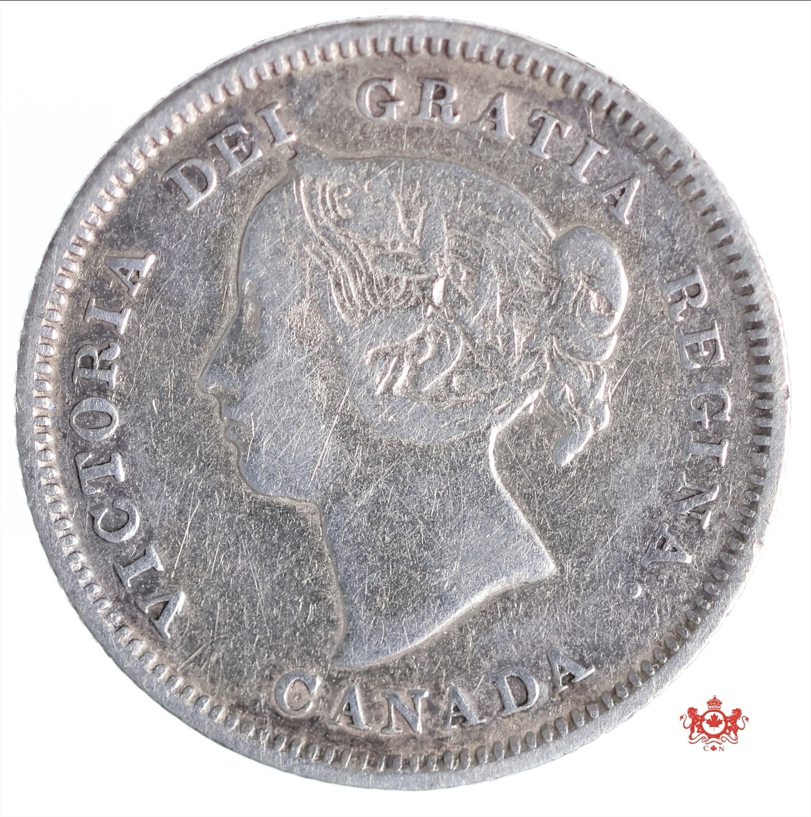 1887 Canada 5 Cents 7/7 - VF - Cleaned Lot#13222
