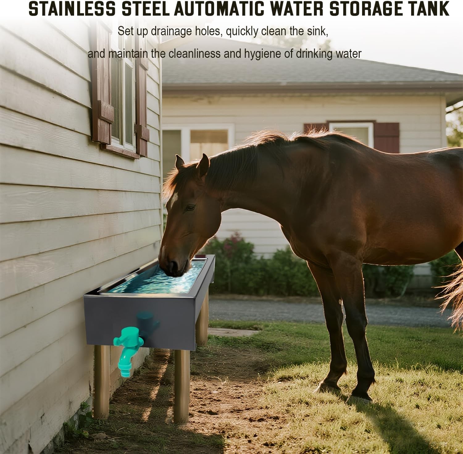 Livestock Waterer 12 Gallon Stainless Float Valve
