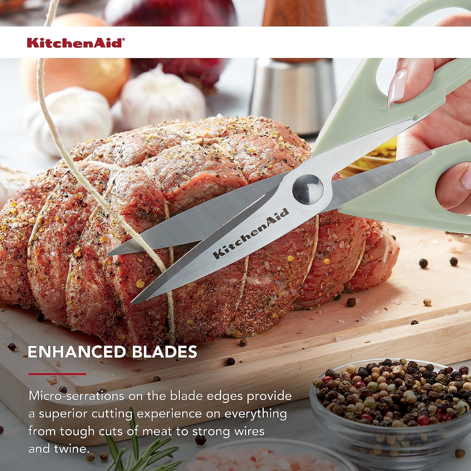 KitchenAid All Purpose Kitchen Shears with Protective Sheath Durable Stainless S