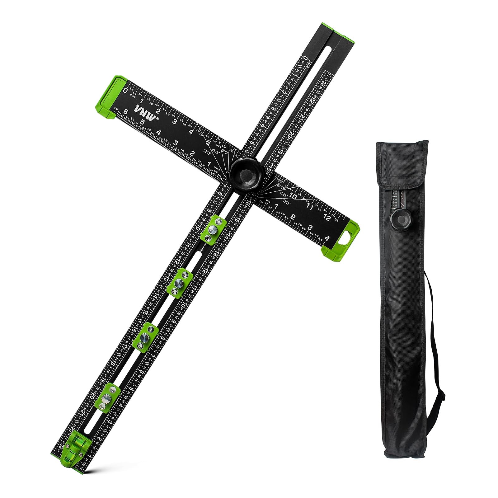 4 in 1 Adjustable T Square, 24in Drilling Positioning Ruler, Cabinet Hardware...