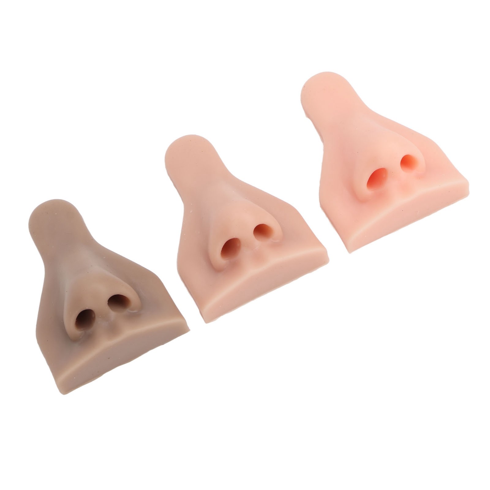 3 Pcs Silicone Nose Model For Suture Practice Teaching Beauty School Display