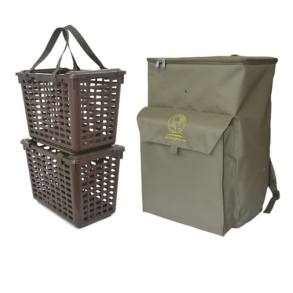 Acropolis Wicker Forage Basket - Backpack for Mushroom Picking