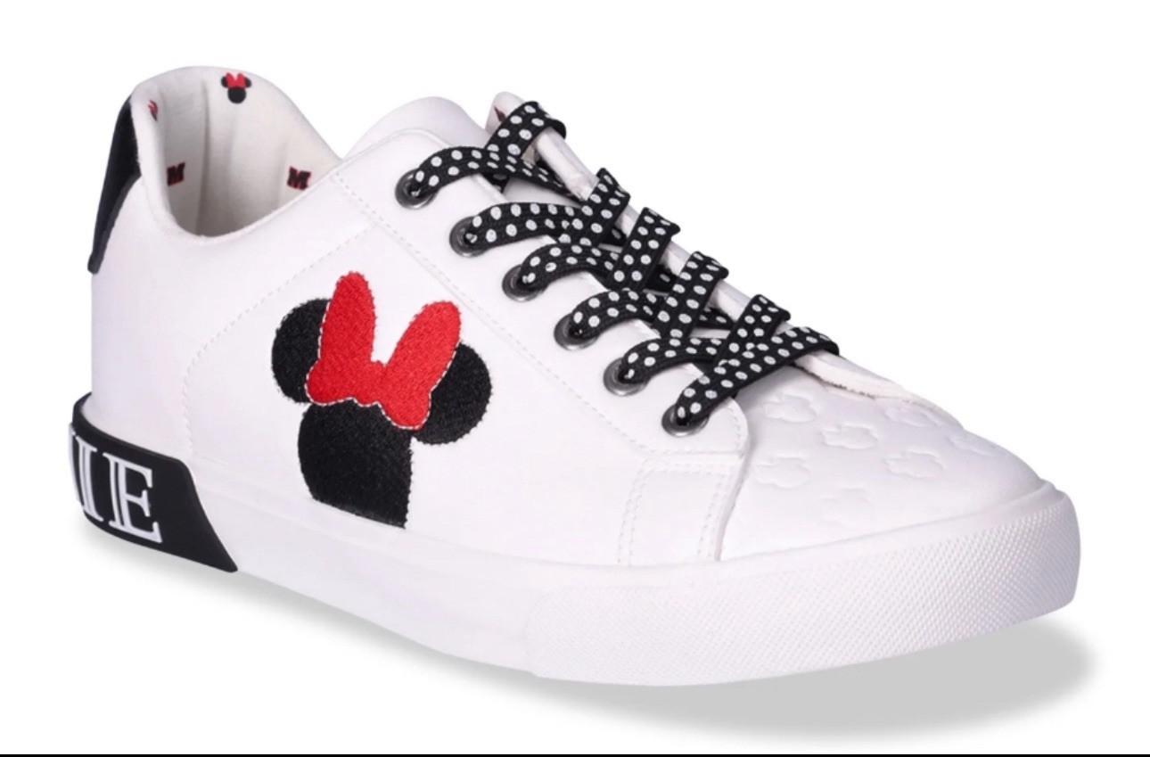 Disney Minnie Mouse Women's Low-top Court Sneakers Shoes NWT Size 8 1/2
