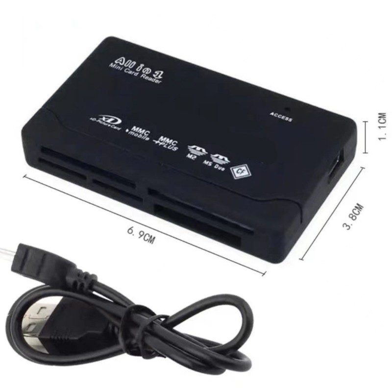 USB 2.0 Multi Memory Card Reader Adapter High Speed for SD MicroSD CF xD MS PC