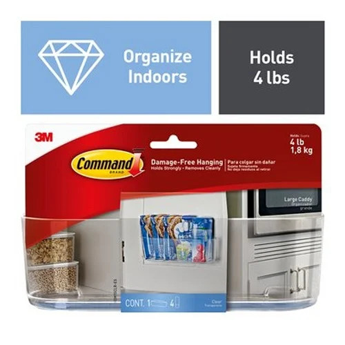 Command Medium Cabinet Organizer, 2-packages, Holds 2 lbs, Decorate