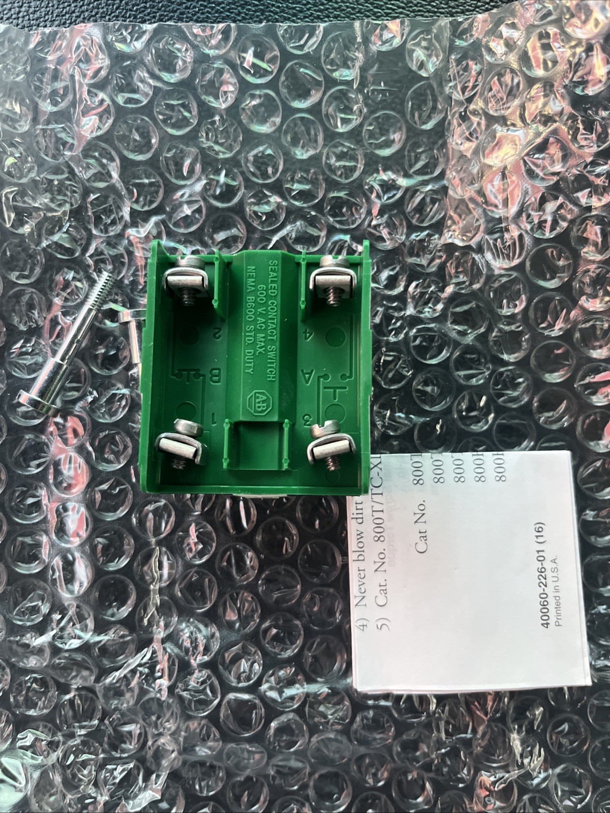 Allen-Bradley Cat. #: 800T-XAP  Contact Block.   New In Original Box