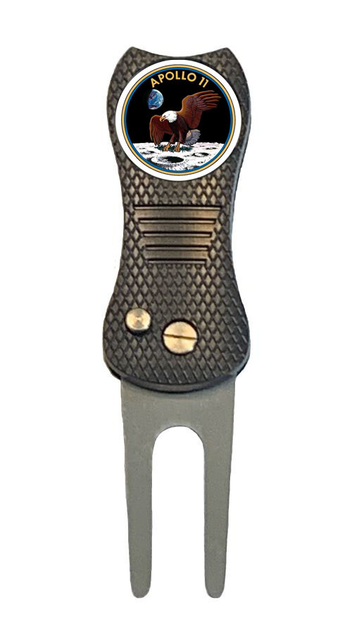 Apollo 11 Mission Logo NASA Golf Ball Marker w/ Premium Switchblade Divot Tool