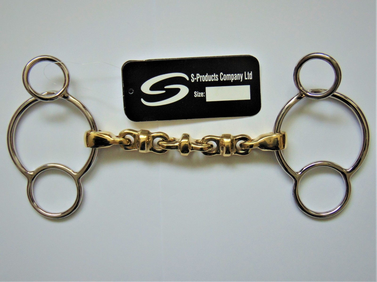 WATERFORD UNIVERSAL BIT GERMAN SILVER MOUTHPIECE 3 RING 2 GAG JUMPING HORSE SHOW