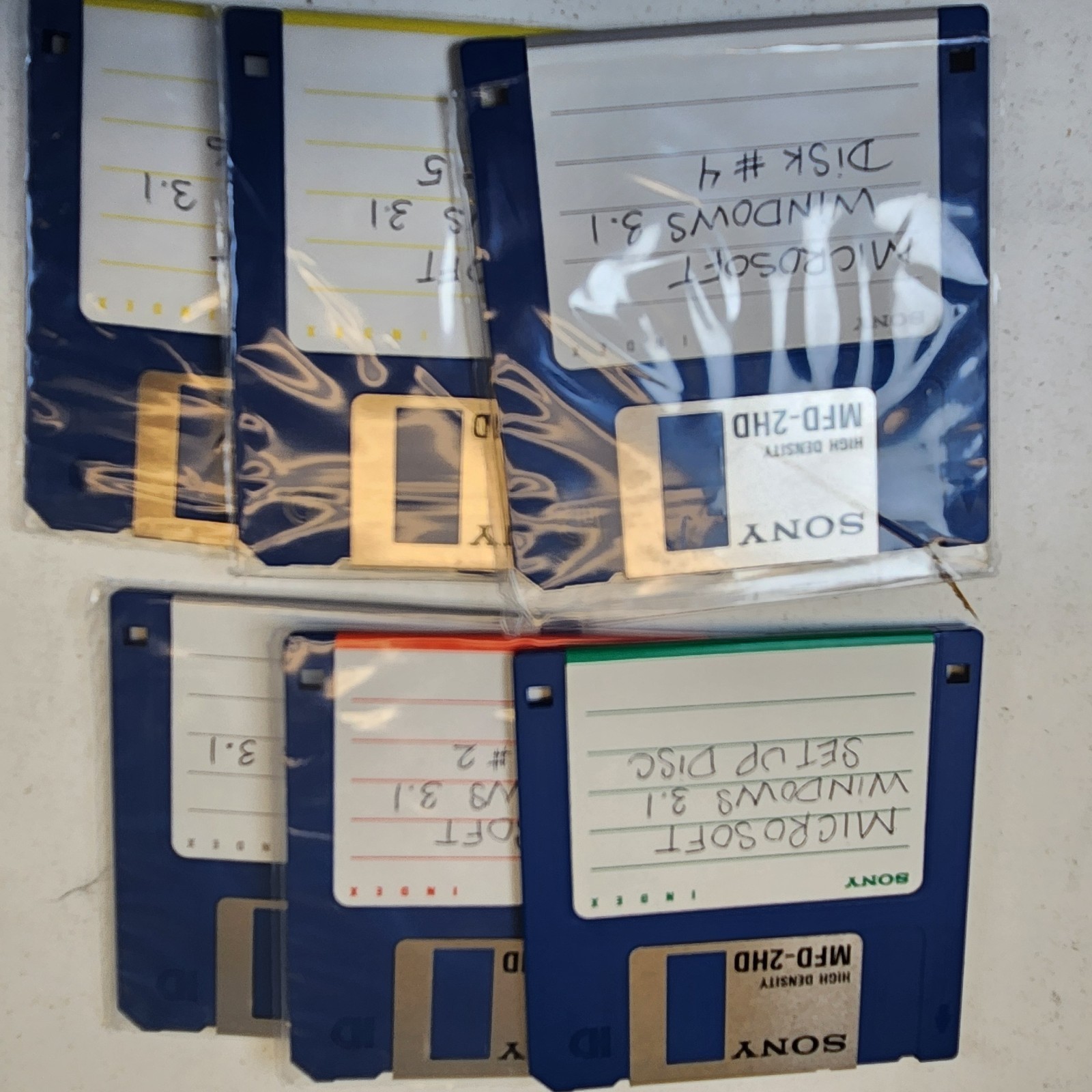 Vintage 3.5" Floppy Disk Software Lot MS-DOS Windows 3.1 Sony 2HD Retro PC