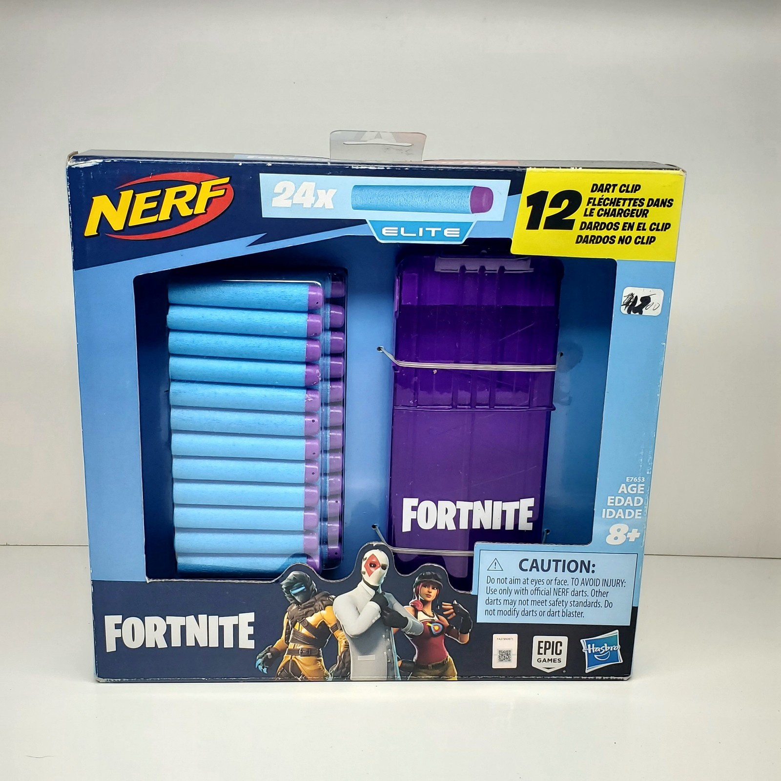 Elite Dart & Clip Refill Nerf Fortnite 12 Dart Clip & 24 Darts NIB