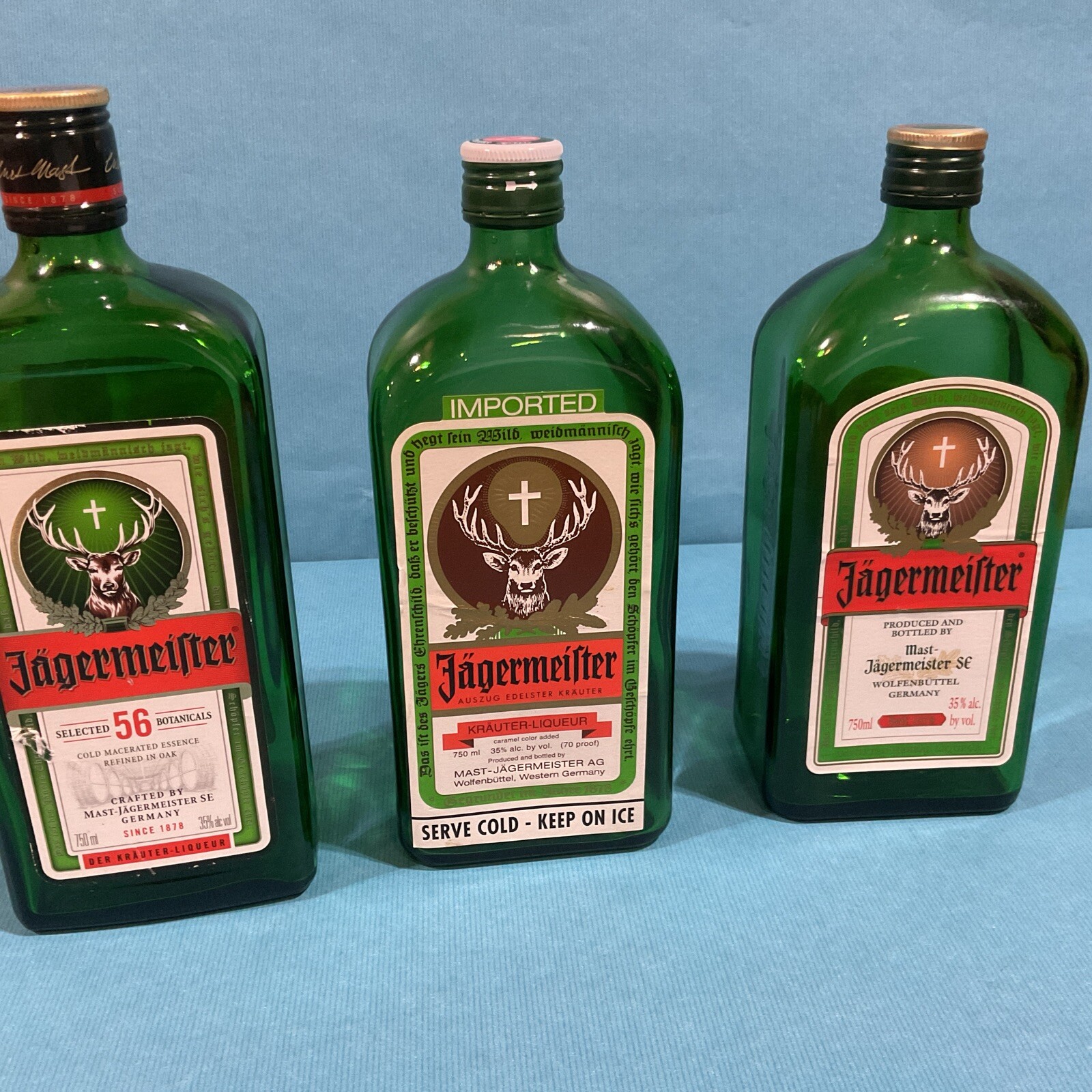 Jägermeister empty jager bottles 10 count 750ml ……3 Different Variety’s