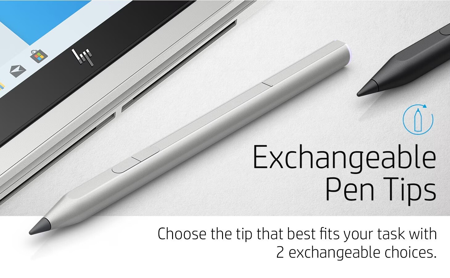 HP Rechargeable MPP 2.0 Tilt Active Pen Stylus 3J122AA Genuine USA Seller Silver