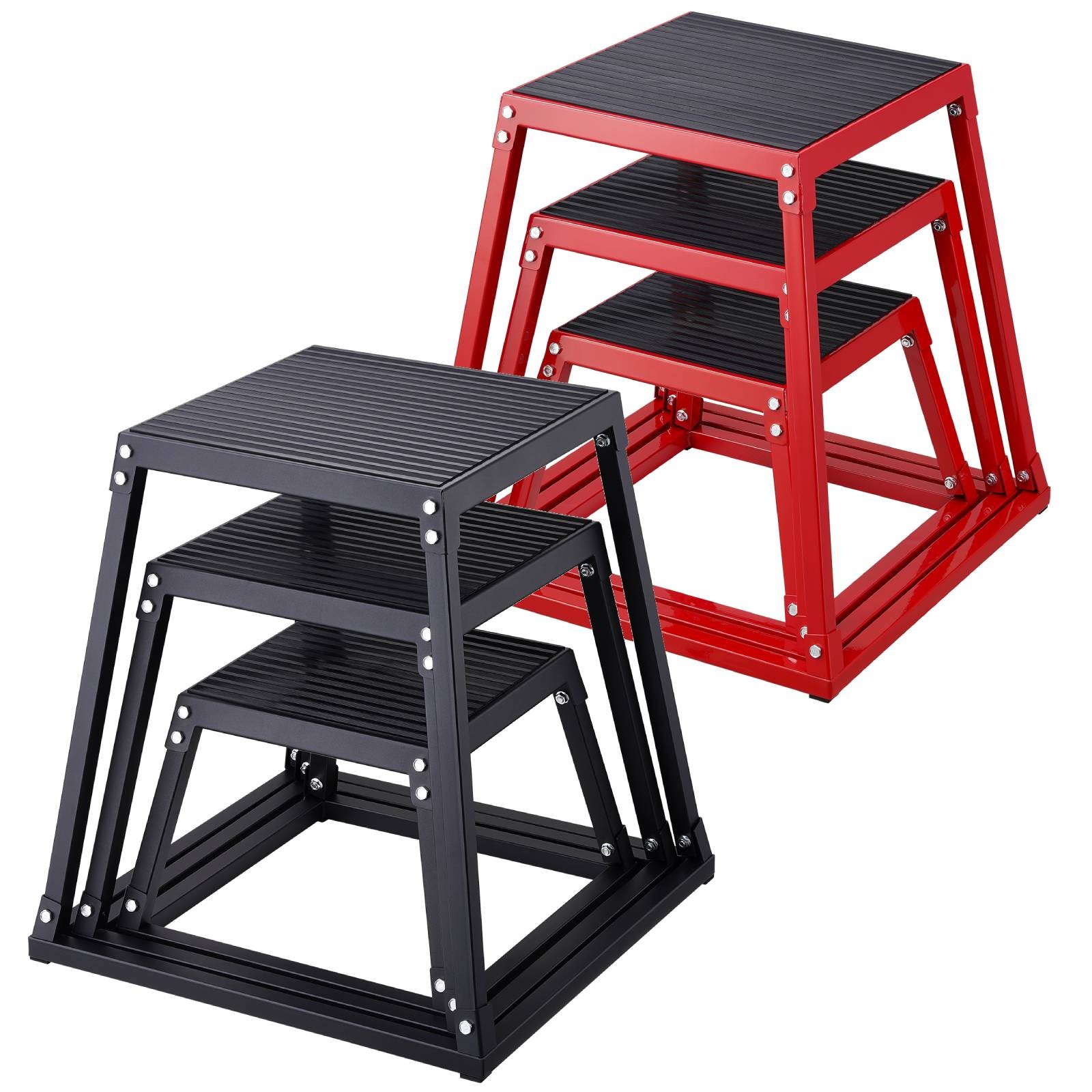 12/18/24Inch Plyometric Jump Boxes Jumping Fitness Exercise Step Up Plyo Box Set