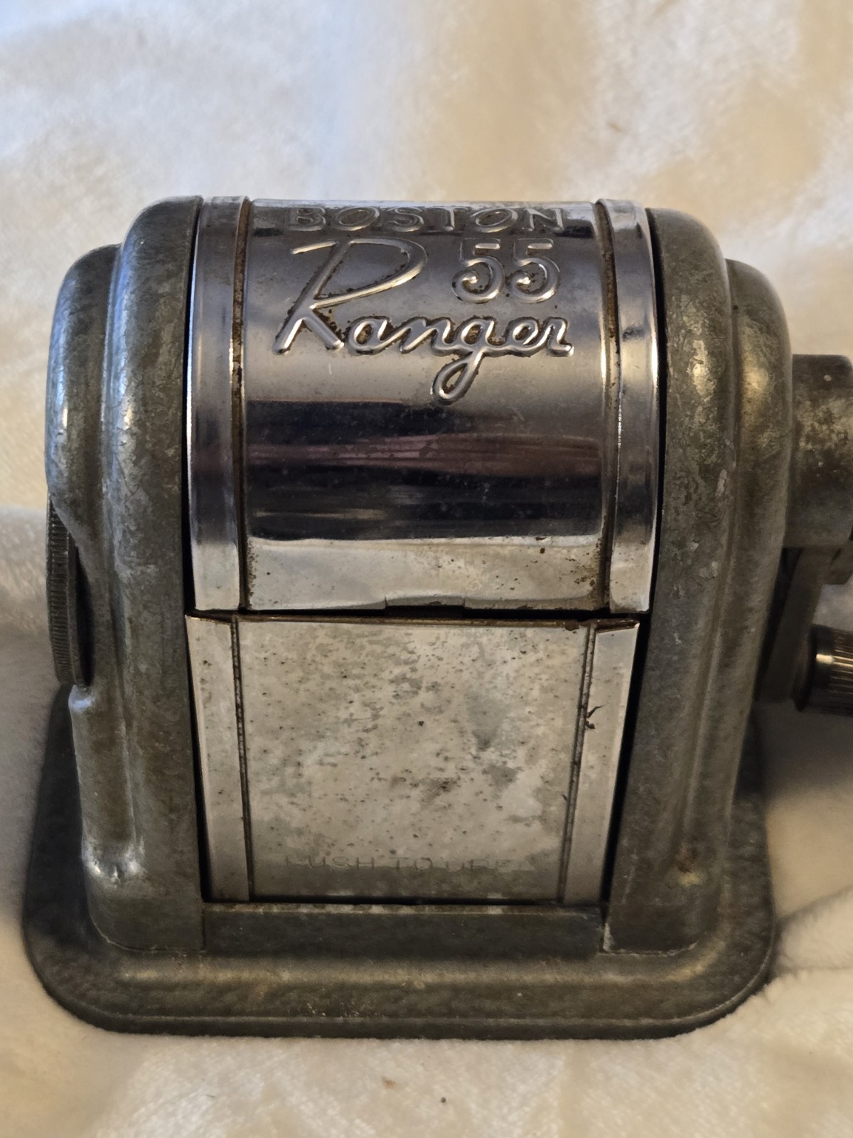 Boston Ranger 55 Pencil Sharpener 6-Hole Adjustable Selector  VINTAGE Works