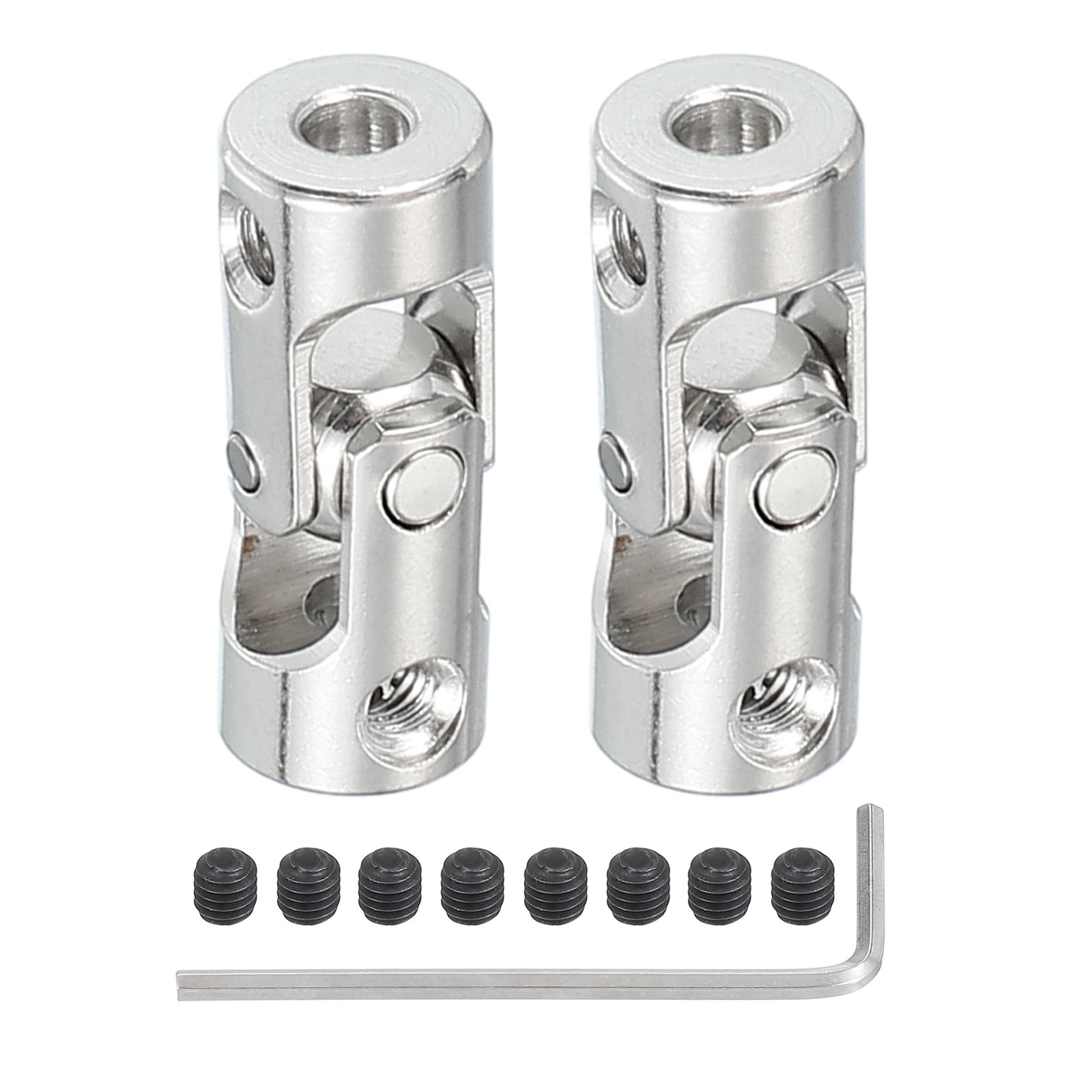 2 Pcs Rotatable Universal Steering Shaft 3mm to 3mm Inner Dia with M3 Screws