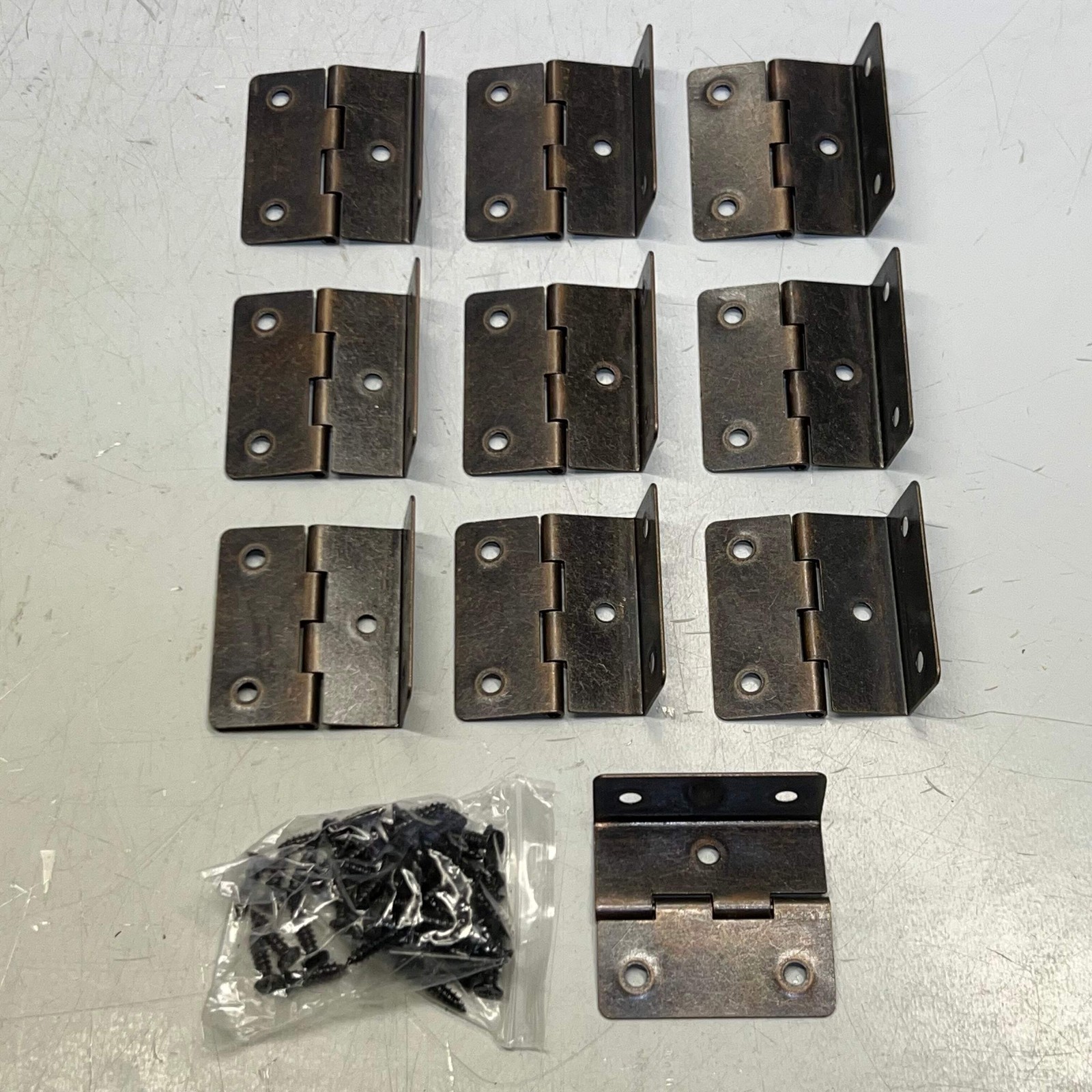 COSHAR (10 PACK) 2" Three Fold Bend Hinges Vintage X002WPFA9D