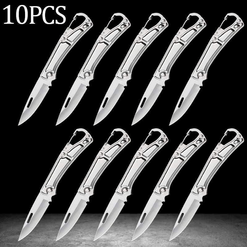 10PCS Stainless Steel Folding Multi-function Pocket Utility Knife for Crafts