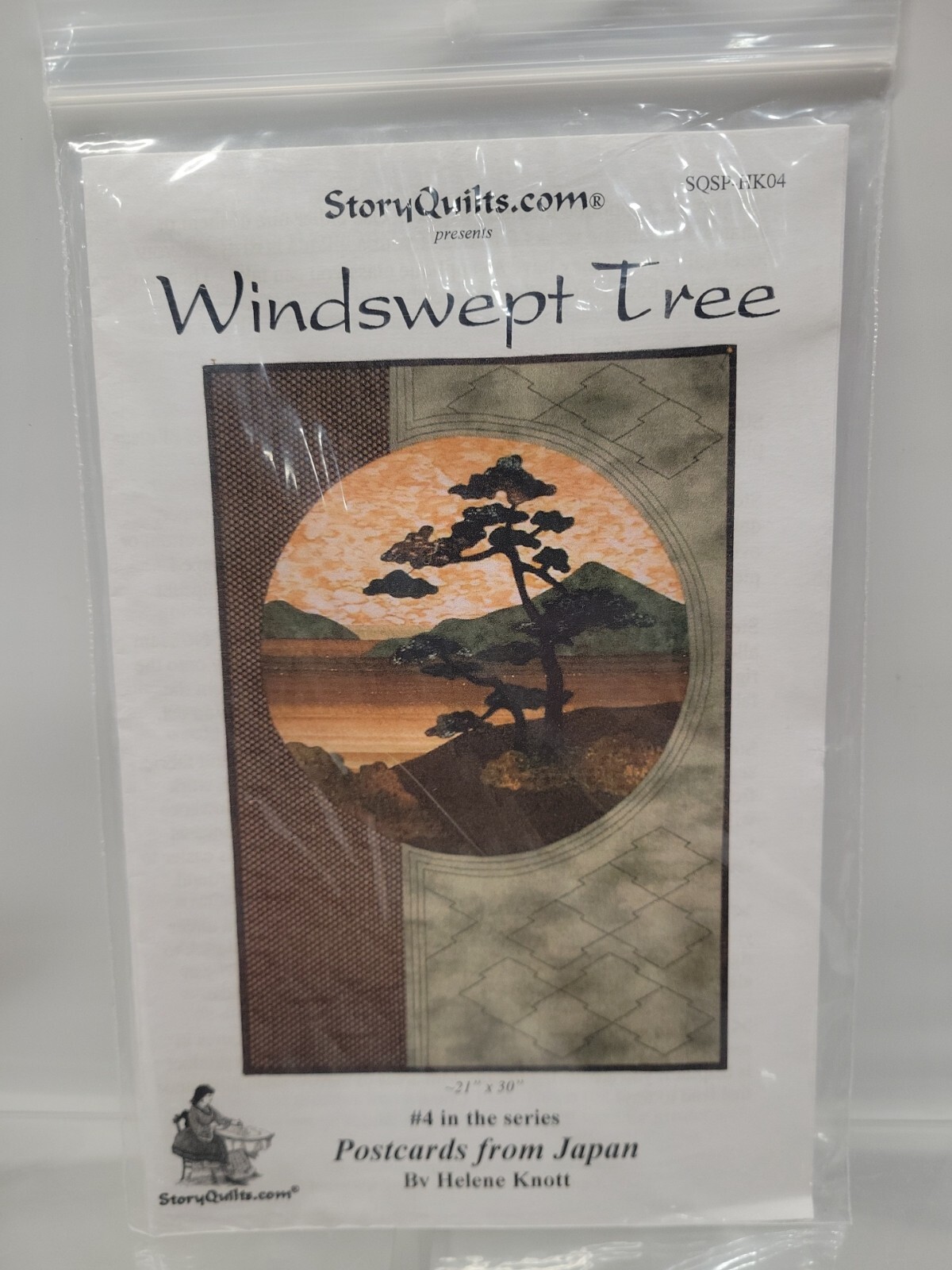 New Windswept Tree Wall Hanging Quilt Pattern #4 in Series Postcards From Japan