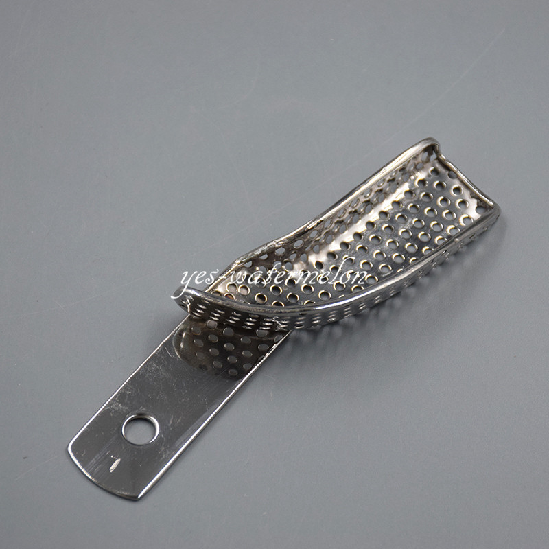 3 Pc/Set Dental Stainless Steel Autoclavable Partial Impression Trays Perforated