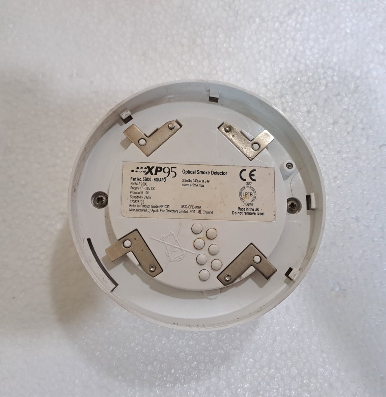 APOLLO XP95 55000-600 APO OPTICAL SMOKE DETECTOR
