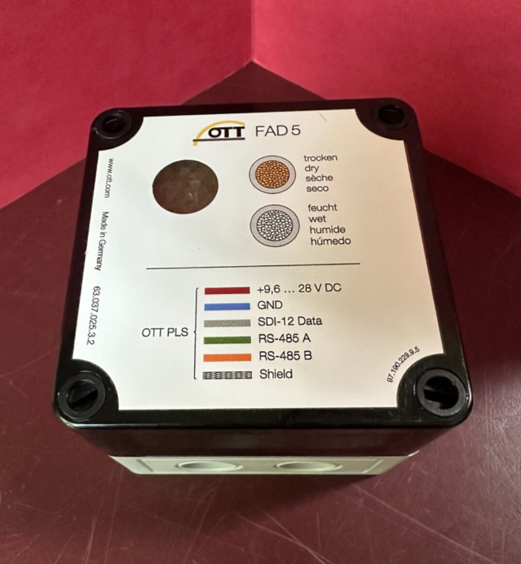AS IS UNTESTED OTT FAD 5 Humidity Absorbing System for OTT PLS