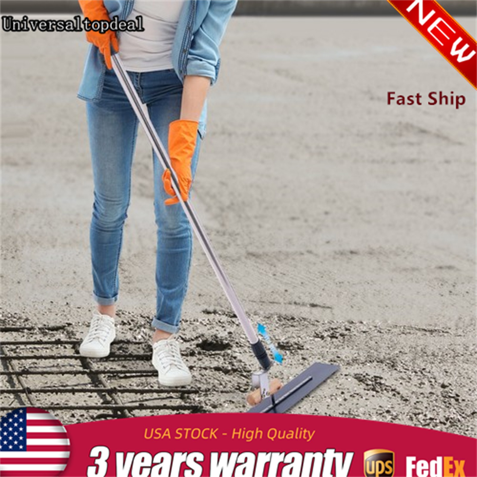 Concrete Trowel w/Long Handle Domestic &Industrial Cement Surface Smoothing Tool
