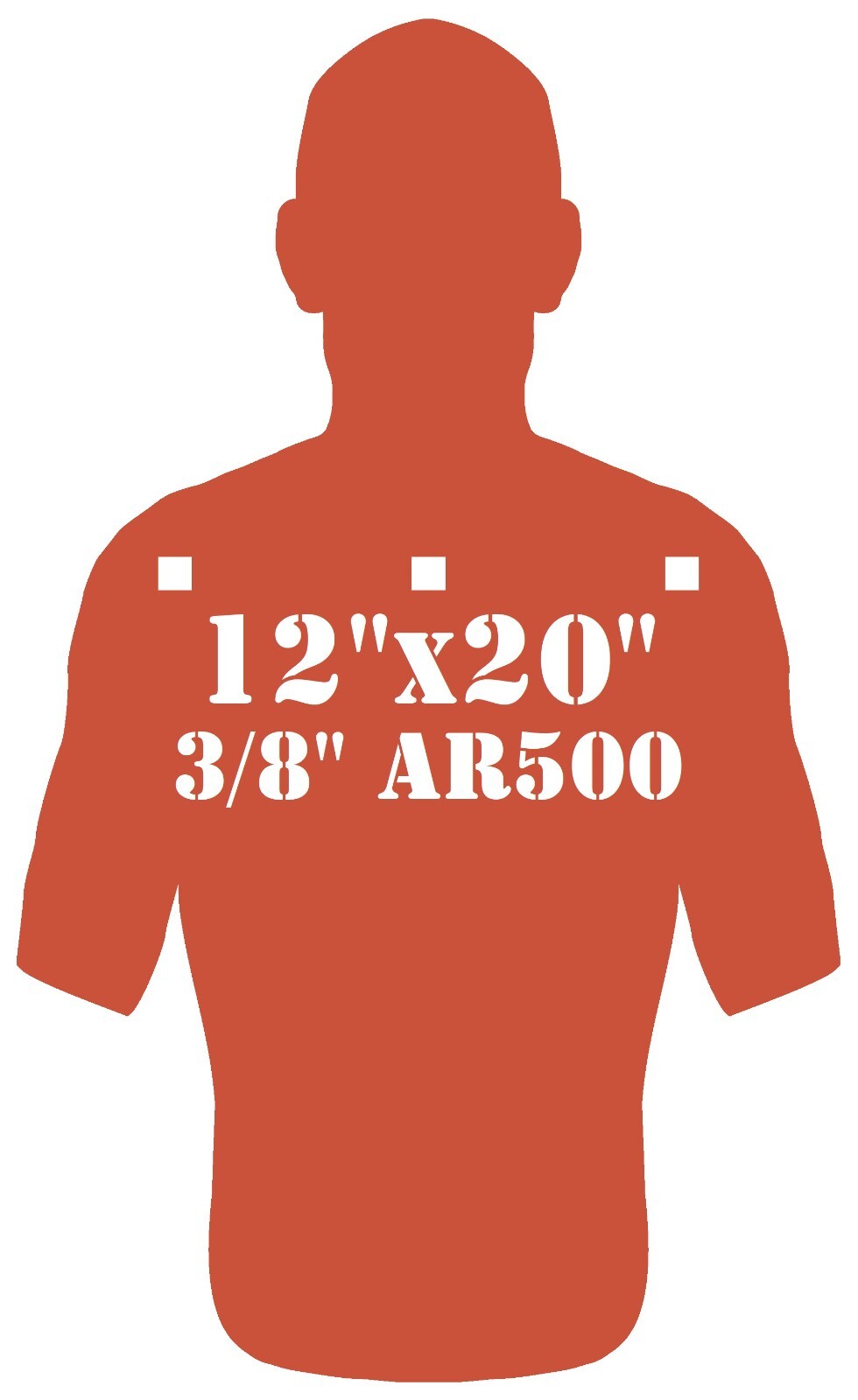 3/8" AR500 Combatant Silhouette 12" x 20" Steel Shooting Range Gong Metal Target