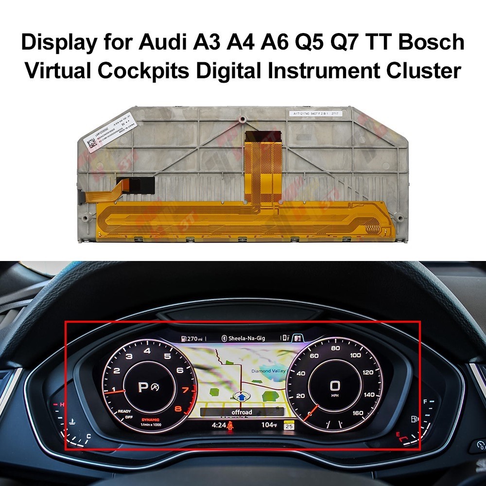 12.3" Display for Audi A3 A4 A6 Q5 Q7 TT Bosch Virtual Cockpits Instrument OEM