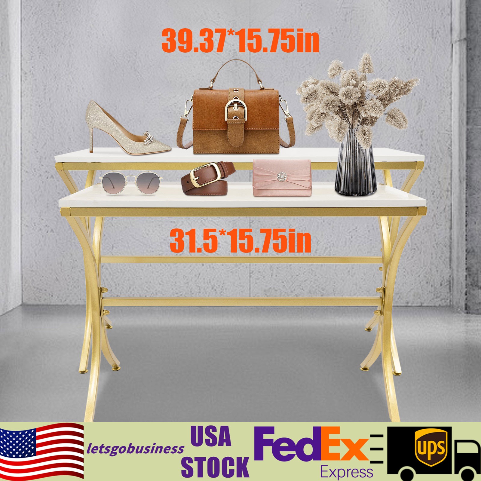 2pcs Handbag Display Stands, Display Riser Shelves, Modern Nesting Tables