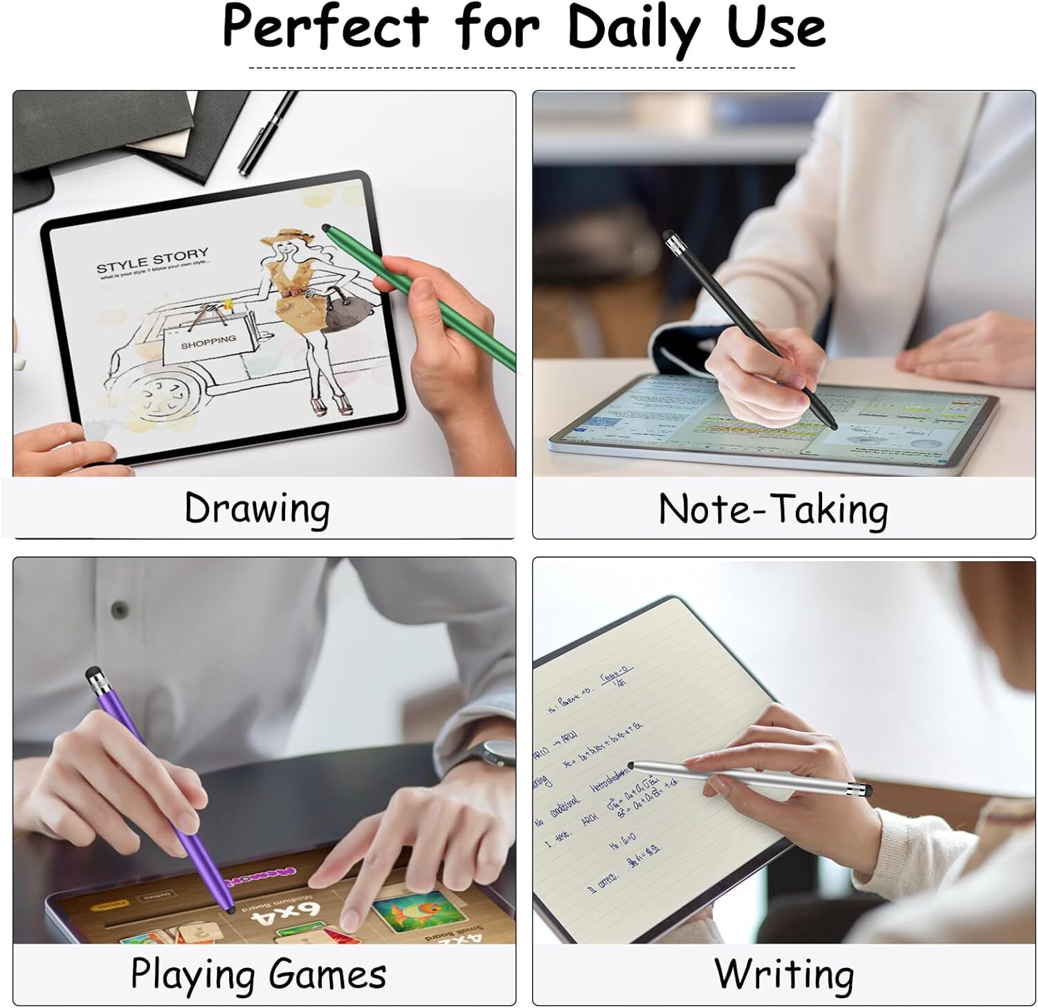 4PCS Touch Screen Pen Stylus Universal For iPhone iPad Samsung Amazon Tablet