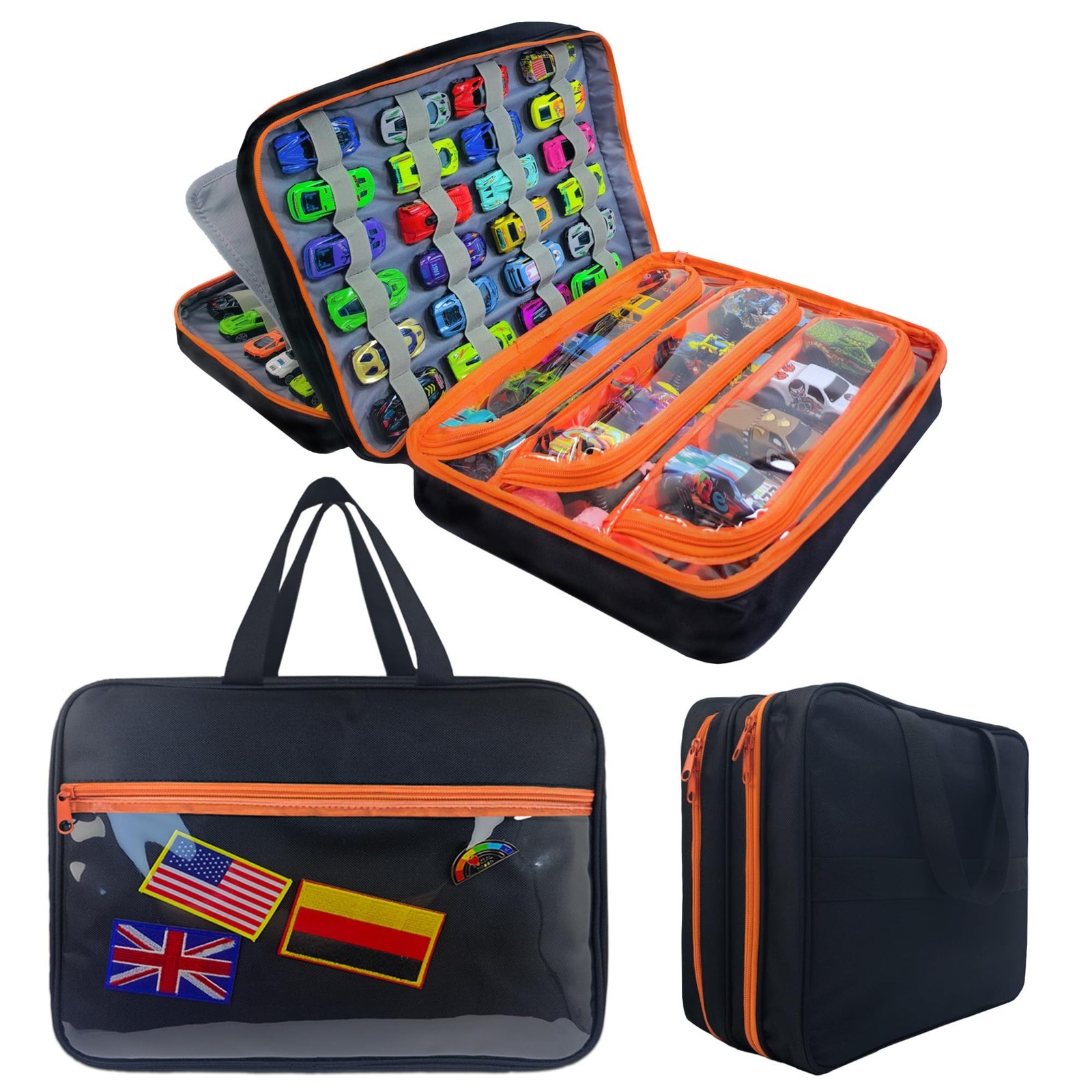 Upgraded Toy Car Storage Case - Holds 105+ Diecast Cars, Matchbox Cars Storag...