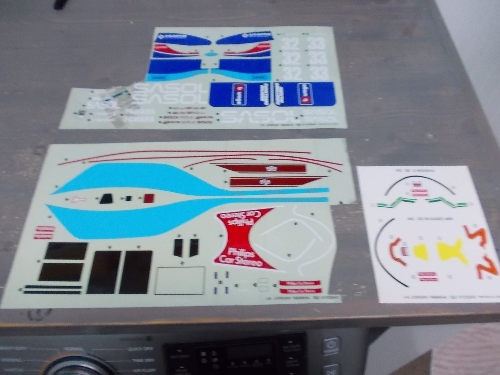FX-51 Jordan Yamaha 192 Decal (INCOMPLETE / CREASES / DAMAGE) #1 - Kyosho 1:8 F1