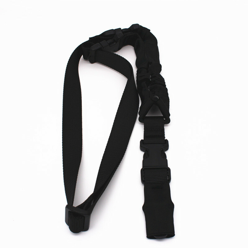 Tactical One Single Point Gun Sling Strap Bungee Heavy Duty Adjustable Buckle US