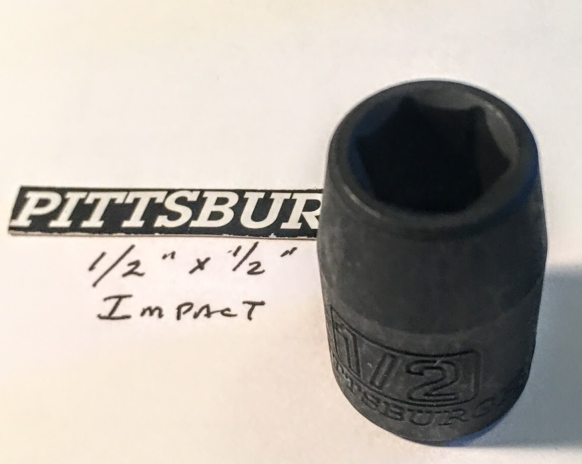 Pittsburgh  1/2" x 1/2"  Impact Socket 6 Pt Free USA Shipping